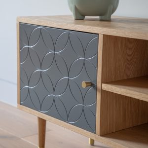 Gallery Direct Newbury Media Unit Oak Grey | Shackletons