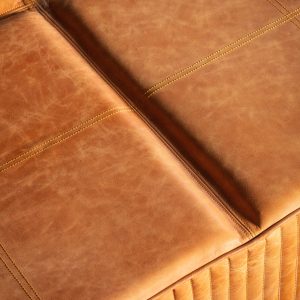 Gallery Direct Barham Slab Brown Leather | Shackletons