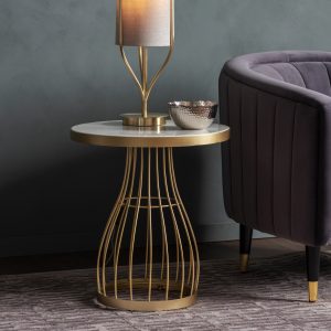 Gallery Direct Southgate Side Table Champagne | Shackletons