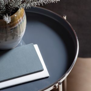 Gallery Direct Valetta Side Table SilverDark Grey | Shackletons