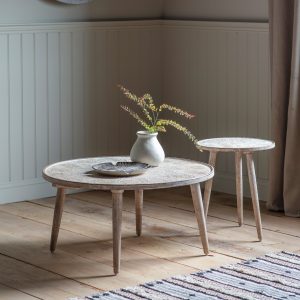 Gallery Direct Agra Side Table Natural White | Shackletons