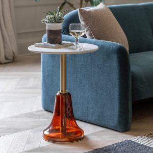 Gallery Direct Bilbao Side Table Orange | Shackletons