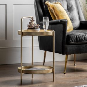 Gallery Direct Sennen Side Table Gold | Shackletons