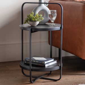 Gallery Direct Dunley Side Table Black | Shackletons