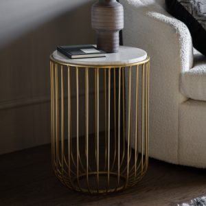 Gallery Direct Riley Side Table Gold | Shackletons