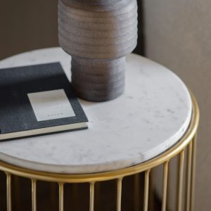 Gallery Direct Riley Side Table Gold | Shackletons