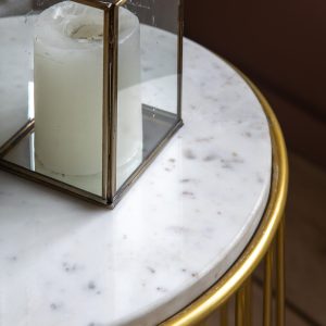 Gallery Direct Riley Side Table Gold | Shackletons