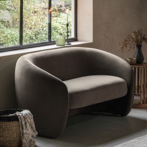 Gallery Direct Curvo 2 Seater Sofa Espresso | Shackletons