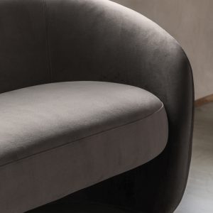 Gallery Direct Curvo 2 Seater Sofa Espresso | Shackletons