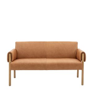 Gallery Direct Stratford 2 Seater Sofa Brown Leather x | Shackletons