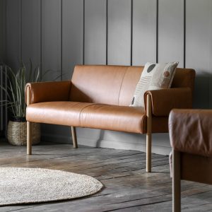 Gallery Direct Stratford 2 Seater Sofa Brown Leather x | Shackletons