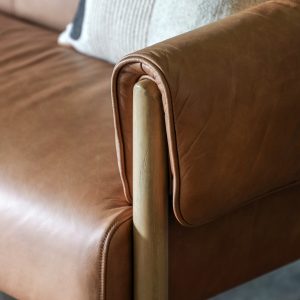 Gallery Direct Stratford 2 Seater Sofa Brown Leather x | Shackletons