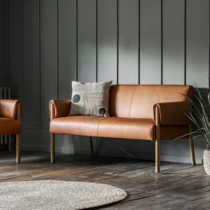 Gallery Direct Stratford 2 Seater Sofa Brown Leather x | Shackletons