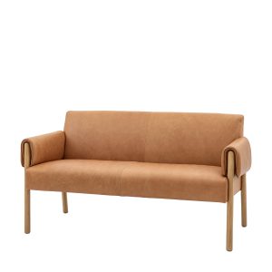 Gallery Direct Stratford 2 Seater Sofa Brown Leather x | Shackletons