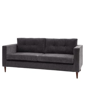 Gallery Direct Whitwell Sofa 3 Seater Charcoal | Shackletons