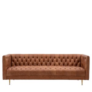 Gallery Direct Dalton Sofa Antique Brown Leather | Shackletons