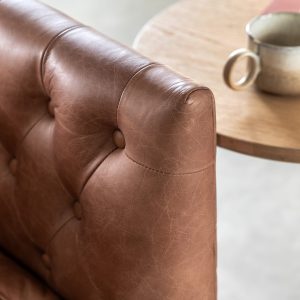 Gallery Direct Dalton Sofa Antique Brown Leather | Shackletons