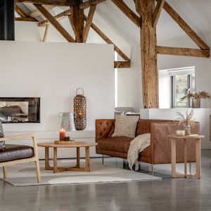 Gallery Direct Dalton Sofa Antique Brown Leather | Shackletons