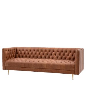 Gallery Direct Dalton Sofa Antique Brown Leather | Shackletons