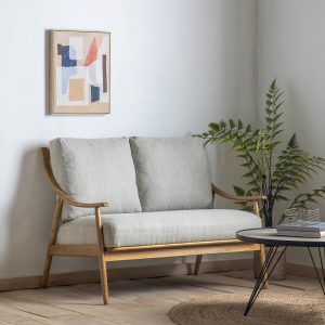 Gallery Direct Reliant 2 Seater Sofa Dark Natural Linen | Shackletons