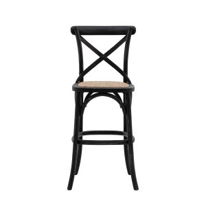 Gallery Direct Cafe Stool BlackRattan Set of 2 | Shackletons