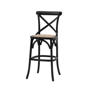 Gallery Direct Cafe Stool BlackRattan Set of 2 | Shackletons