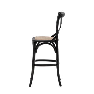 Gallery Direct Cafe Stool BlackRattan Set of 2 | Shackletons