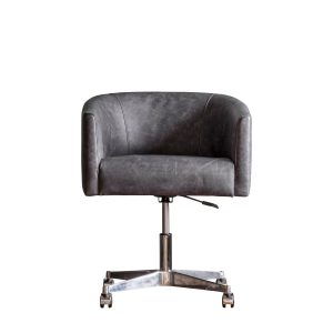 Gallery Direct Feynman Swivel Chair Antique Ebony | Shackletons