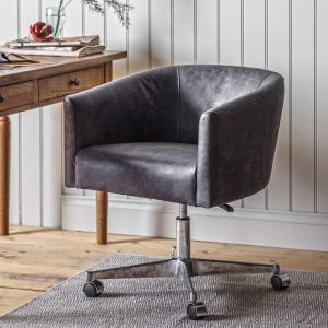 Gallery Direct Feynman Swivel Chair Antique Ebony | Shackletons