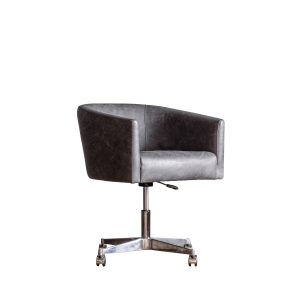 Gallery Direct Feynman Swivel Chair Antique Ebony | Shackletons