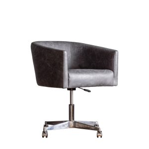 Gallery Direct Feynman Swivel Chair Antique Ebony | Shackletons