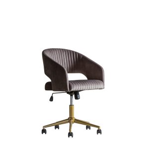 Gallery Direct Murray Swivel Chair Grey Velvet | Shackletons