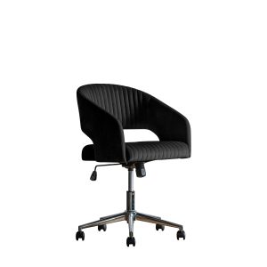 Gallery Direct Murray Swivel Chair Black Velvet | Shackletons