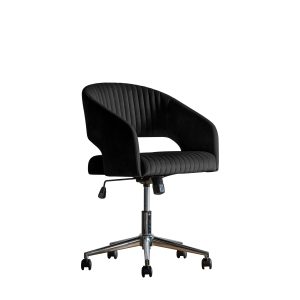 Gallery Direct Murray Swivel Chair Black Velvet | Shackletons