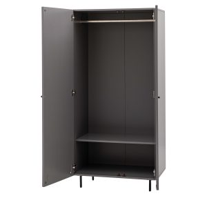 Gallery Direct Buckhurst 2 Door Wardrobe Grey | Shackletons