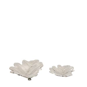 Gallery Direct Oak Leaf Dish Set of 2 Nickel | Shackletons