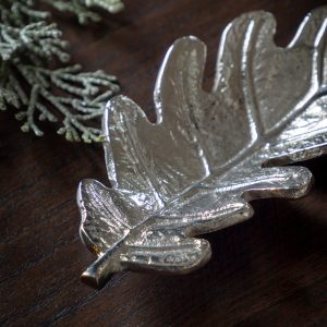 Gallery Direct Oak Leaf Dish Set of 2 Nickel | Shackletons