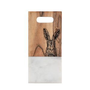 Gallery Direct Hare Board Small White Marble | Shackletons