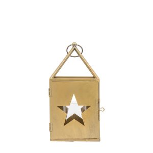 Gallery Direct Starry Lantern Small Antique Gold | Shackletons