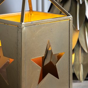 Gallery Direct Starry Lantern Small Antique Gold | Shackletons