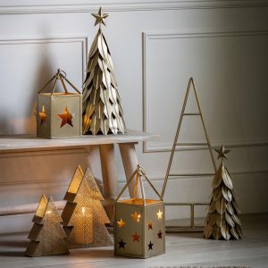 Gallery Direct Starry Lantern Large Antique Gold | Shackletons