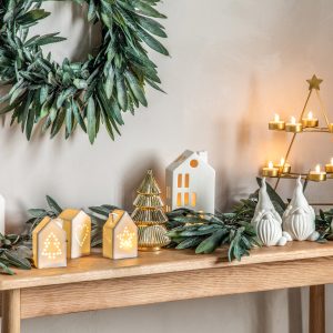 Gallery Direct Xmas Tree Tealight Holder Gold | Shackletons