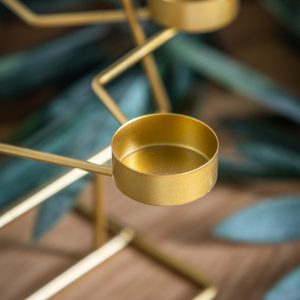 Gallery Direct Xmas Tree Tealight Holder Gold | Shackletons