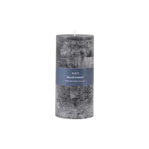 Gallery Direct Pillar Candle Rustic Slate | Shackletons