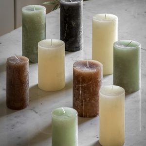 Gallery Direct Pillar Candle Rustic Slate | Shackletons