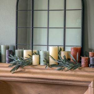 Gallery Direct Pillar Candle Rustic Slate Pack of 2 | Shackletons