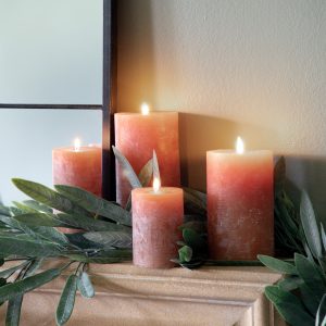 Gallery Direct Pillar Candle Rustic Amber | Shackletons