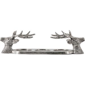 Gallery Direct Stag Candleholder Aluminium | Shackletons