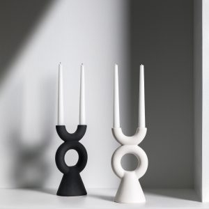 Gallery Direct Kedros Candlestick White | Shackletons