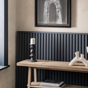 Gallery Direct Sutton Pillar Holder Black Small | Shackletons